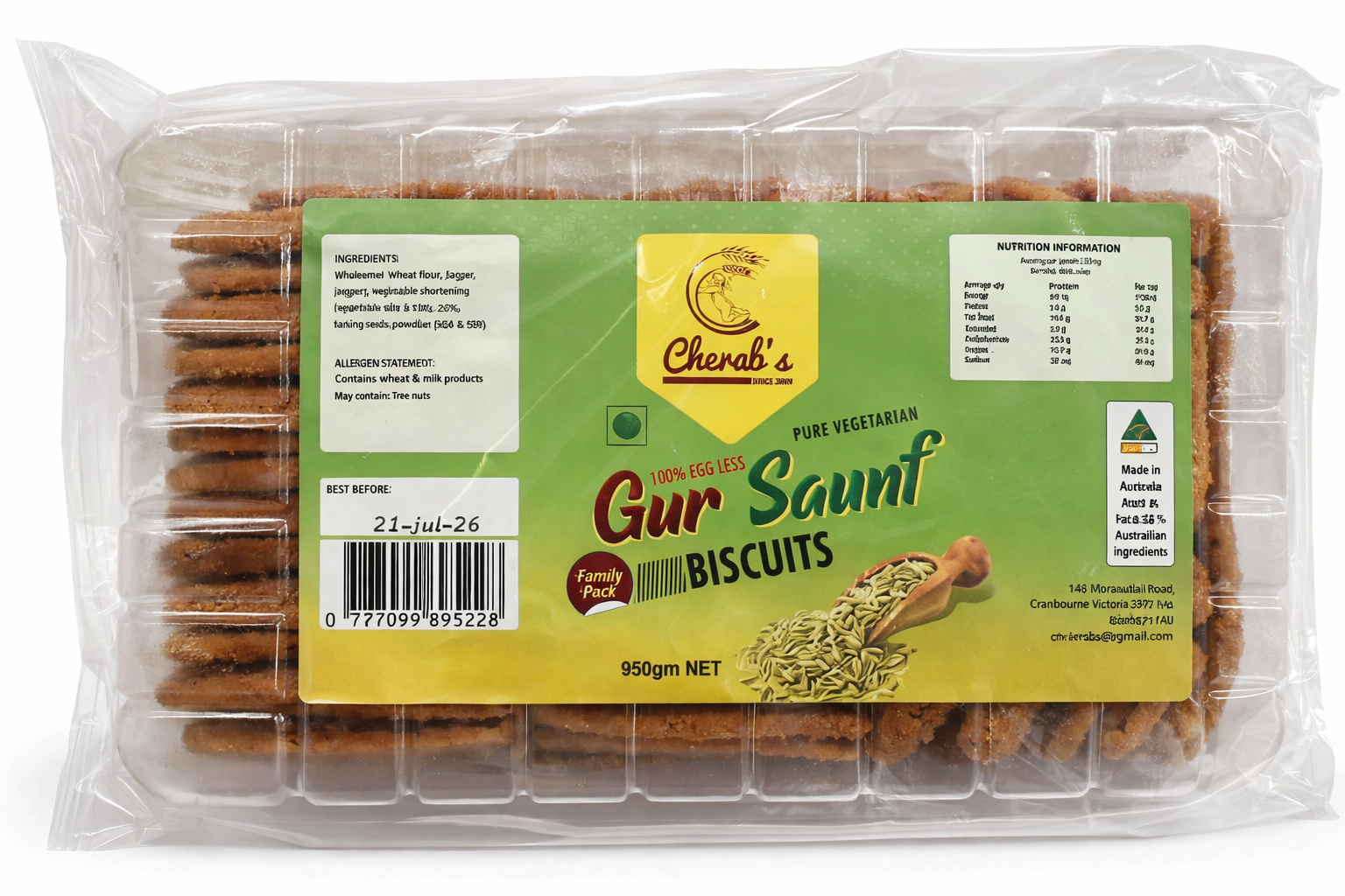Gur & Saunf Cookies